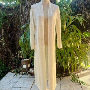 Long Eileen Fisher Cream Duster Sweater